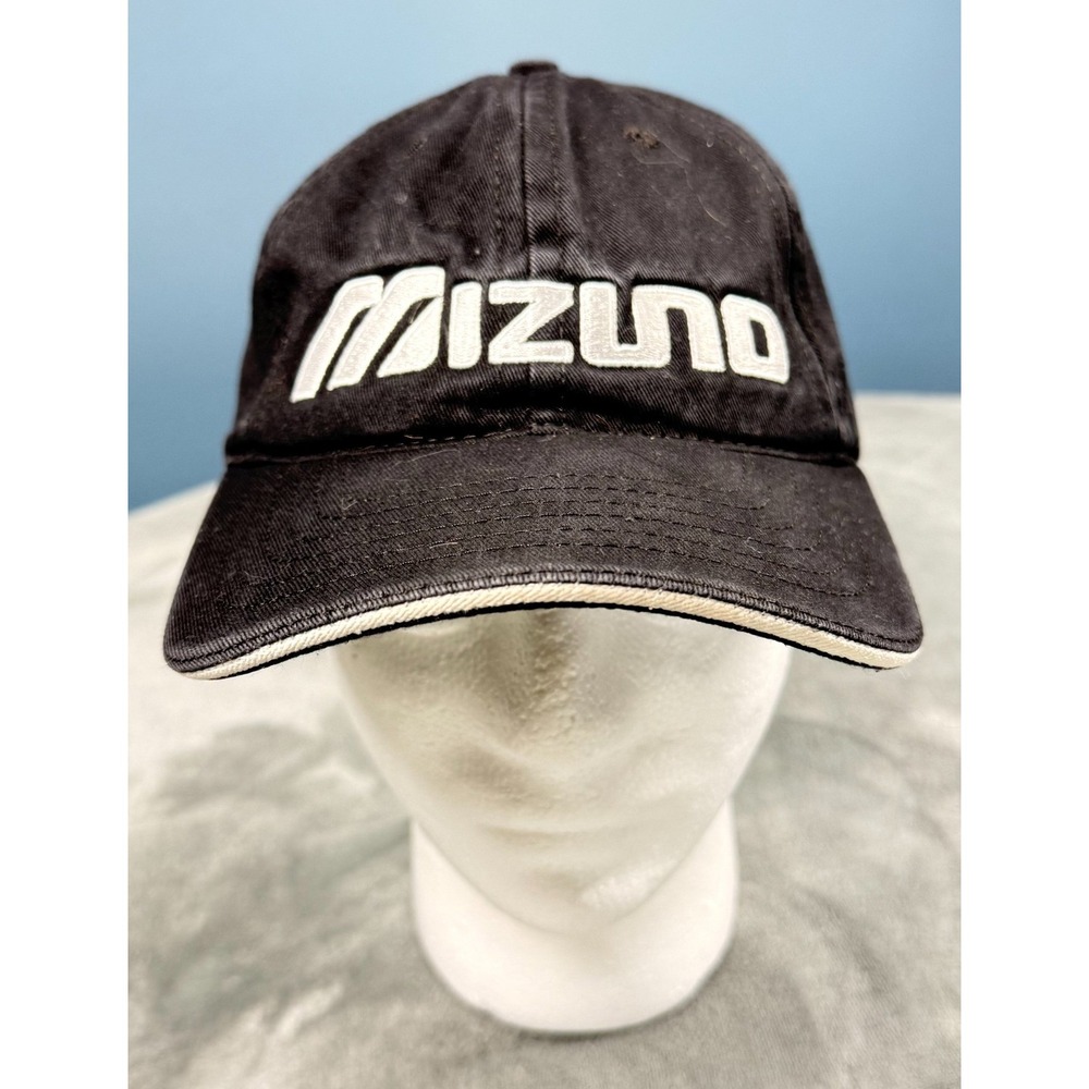Mizuno Performance Wear Baseball Cap Mens Adjustable Black Embroidered Logo